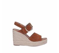 Nero Giardini E513590D Sandales Femme en Cuir Velours - Marron 36 EU