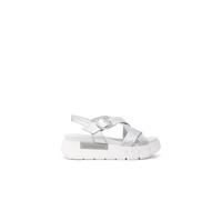 Nero Giardini E513697D Sandales en cuir pour femme, argent, 38 EU