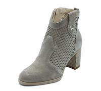 Nero Giardini E615110D Velour Crète Bottines pour femme en daim avec talon haut et éclair, Velour Creta, 37 EU