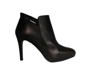 Nero Giardini I013461DE Bottines Femme en Cuir Et Cuir Velours - Noir 39 EU