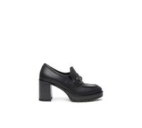 Nero Giardini I411432D Mocassins Femme en Cuir - Noir 39 EU