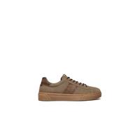 Nero Giardini I500951U Sneakers Homme en Cuir Velours Et Cuir - Beige 40 EU
