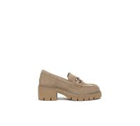 Nero Giardini I513984D Mocassins Femme en Cuir Velours - Beige 38 EU