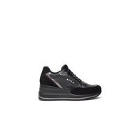 Nero Giardini I514130D Sneakers Femme en Cuir Velours, Vernis, Cuir Et Matière Technique - Noir 35 EU