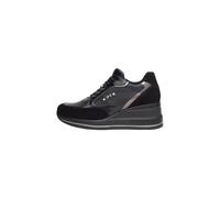 Nero Giardini I514130D Sneakers Femme en Cuir Velours, Vernis, Cuir Et Matière Technique - Noir 39 EU