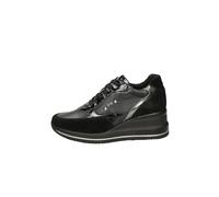 Nero Giardini I514130D Sneakers Femme en Cuir Velours, Vernis, Cuir Et Matière Technique - Noir 40 EU