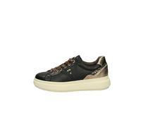Nero Giardini I514160D Sneakers Femme en Cuir, Cuir Velours Et Matière Technique - Noir 38 EU