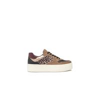 Nero Giardini I514182D Sneakers Femme en Cuir Velours, Cuir Et Matière Technique - Marron 39 EU