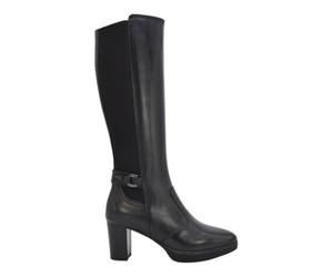 Nero Giardini I514600D Bottes Femme en Cuir Et Tissu - Noir 38 EU