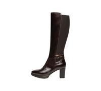 Nero Giardini I514601D Bottes Femme en Cuir Et Tissu - Marron Foncé 38 EU