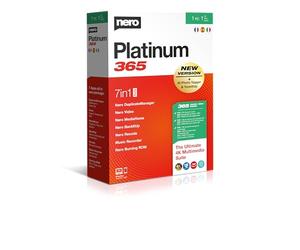 Nero Platinum 365 | Suite multimédia | Logiciel montage vidéo 4K/8K | Sauvegarde PC | Gestion photos | Optimisation | Licence 1 an | Boîte avec lien de téléchargement | 1 PC | Windows 11/10/8/7