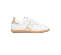 Nerogiardini - Baskets en cuir blanc avec détails dorés - Femme - Chaussures - Blanc - Taille: 38 EU