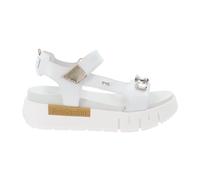 Nerogiardini, Femme, Chaussures, Blanc, Taille: 37 EU Sandales en cuir italien