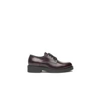 Nerogiardini, Femme, Chaussures, Rouge, Taille: 37 EU Chaussures à lacets en cuir avec talon bloc