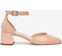 NeroGiardini NeroGiardini Pink Leather Ankle Strap Block Heels Pink EU 37 (UK 4)