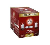 Neronim Lot de 12 bougies 4 heures 72 pièces