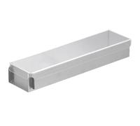 Neroyaner Moule à gâteau tiramisu moule à gâteau rectangulaire 40x10x5 cm antiadhésif en tôle d'acier inoxydable rectangulaire amovible pour la maison avec couvercle