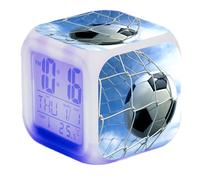 Neroyaner Réveil de Football pour garçons Horloge numérique cubique de 3, 15 Pouces pour Enfants avec veilleuse colorée Affichage la Date l'heure et la température décoration Chevet Style2