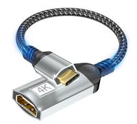 Nersligek Adaptateur USB C vers HDMI 4K, Adaptateur Thunderbolt 3/4 Type-C vers HDMI Compatible avec MacBook, iMac, iPad Pro, Air, iPhone 17/16/15, Galaxy S24