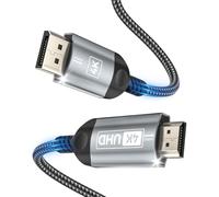 Nersligek Câble DisplayPort 4K vers HDMI 5M, DP vers HDMI Mâle UHD 4K@30Hz/2K@60/1080P@120 DP vers HDTV Cordon Unidirectionnel pour Dell, Projecteur, Ordinateur de Bureau, AMD, NVIDIA, HP, ThinkPad