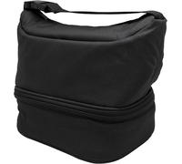 NERTHUS Boîte à déjeuner isotherme noire avec double compartiment, intérieur isolant, facile à nettoyer, avec poignée, idéale pour le travail et le bureau