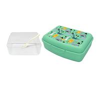 NERTHUS Boîte à déjeuner pour enfants et conteneur avec fourchette incluse Boîte à déjeuner légère et facile à nettoyer, Dinosaures