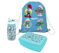 Nerthus FIH 1073 Set Sac à dos + Bouteille Tritan + Lunchbox Schtroumpfs