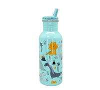 NERTHUS FIH 1156 Bouteille pour enfants Dinosaures 500 ml en aluminium ultra léger avec bouchon redessiné, pratique, pratique