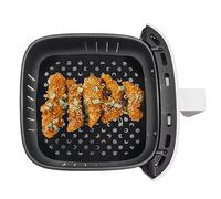 Nerthus FIH 1236 plateau silicone air fryer carré perforé réutilisable pack 2 antiadhésif cuisine