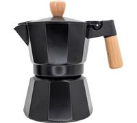 Nerthus FIH 1251 cafetière italienne induction 3 tasses design noir bois aluminium pour café