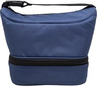 NERTHUS FIH 1495 Boîte à lunch isotherme bleue avec double compartiment, intérieur isolant, facile à nettoyer, avec poignée, idéale pour le travail et le bureau