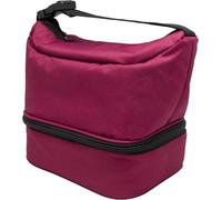 NERTHUS FIH 1497 Boîte à lunch isotherme noire avec double compartiment, intérieur isolant, facile à nettoyer, avec poignée, idéale pour le travail et le bureau