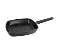 NERTHUS FIH 1567 - Poêle Grill en Aluminium Fondu avec Revêtement Antiadhésif Quantanium - Compatible avec Induction, Gaz et Vitrocéramique - Manche Ergonomique Résistant à la Chaleur - 28 cm