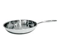 NERTHUS FIH 1579 - Poêle en Acier Inoxydable 3 Couches, Base Full Induction, Sans Revêtement Antiadhésif, Compatible Tous Feux, Professionnelle et Durable