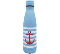 NERTHUS FIH 901 Bouteille à double paroi design ancre 500 ml acier inoxydable, thermos à double paroi chaud & froid
