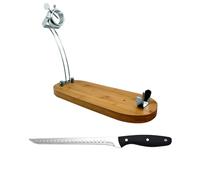 Nerthus FIJ 955 set support jambon pliable avec tête rotative et couteau à jambon pour couper jambon et palette