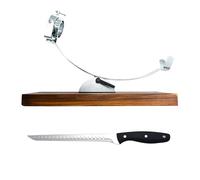 Nerthus FIJ 956 set support jambon basculant avec tête rotative et base réglable avec couteau à jambon