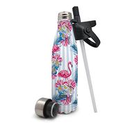 Nerthus Flamants Flamants à Double paroi en Acier Inoxydable avec Bouchon de Paille 500 ML