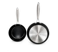 Nerthus Set de 2 Poêles Antiadhésives en Céramique 20 et 24 cm, Compatibles Tous Feux, Induction, Gaz, Électrique et Vitrocéramique, Cuisson avec Moins d’Huile, Nettoyage Facile