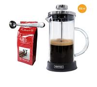 NERTHUS SET FIH 1143 Cafetera francesa de cristal 600ml. + Pinza y cuchara