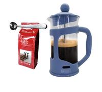 NERTHUS SET FIH 1144 Cafetera francesa de émbolo 350ml. azul + Pinza y cuchara