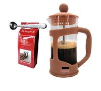 NERTHUS SET FIH 1145 Cafetera francesa de émbolo 350ml. teja + Pinza y cuchara