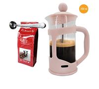 NERTHUS SET FIH 1146 Cafetera francesa de émbolo 350ml. rosa + Pinza y cuchara