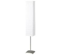 BRILLIANT lampe Nerva lampadaire titane/blanc | 2x C35, E14, 40W, adapté aux bougies (non incluses) | Échelle A ++ à E | Avec pédale