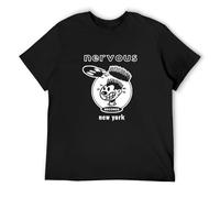 Nervous Records T Shirt - New York City House Hip Hop Dance Music Unisex Top Sweatshirt Short Sleeve Black L