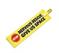 Nervous Rescue - Give Us Space, Manchon de sensibilisation à l'espace pour chiens nerveux réactifs, réfléchissant, imperméable, double face à enfiler pour laisse de chien