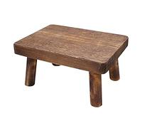 Nerzalie Lits Hauts Escabeau en Bois Tabouret en Bois Cuisine Salon Placard Robuste Design Rustique et RéTro