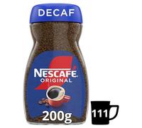 NESCAFÉ Café instantané décaféiné original 200 g, arôme riche, saveur pleine et audacieuse