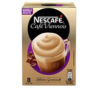 Nescafé Café Viennois, Café soluble, Pack de 8 sticks (18g chacun)