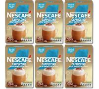 NESCAFÉ Cappuccino Café Décaféiné Sans Sucre en Sachets x7 (Lot de 6, Total 42 Sachets Décaféinés)